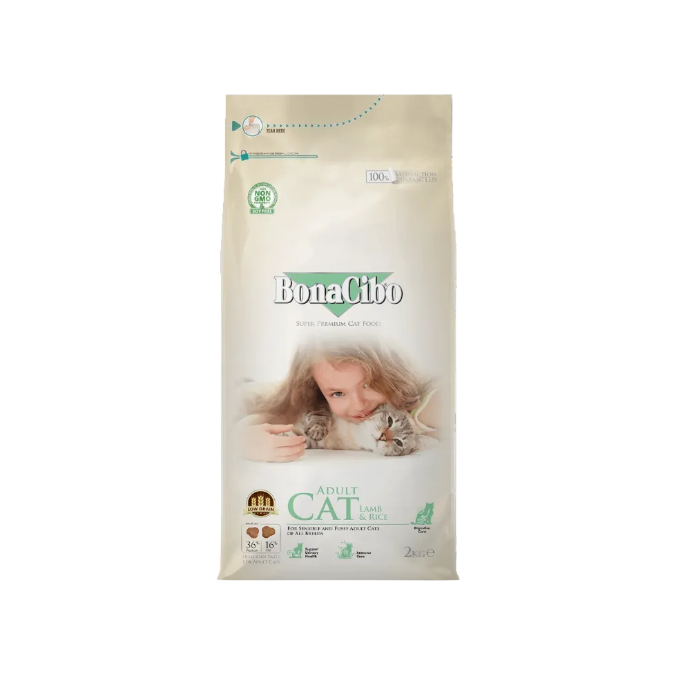 Bonacibo Adult Cat Lamb & Rice 2kg bag